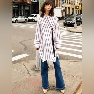 Andersson Bell Mia Double Wrap Plaid Long Shirt Women’s Size S